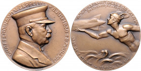 - Luftfahrt Bronzemedaille 1924 (v. M. & W.) auf die Amerikafahrt von LZ 126, korrigierte Mannschaftsstärke '26' Kai. 451.3. Kaiser (M+W) 721. 
59,4m...