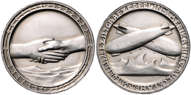 - Luftfahrt Silbermedaille 1928 auf die Hin- und Rückfahrt von LZ 127 nach Ameri...