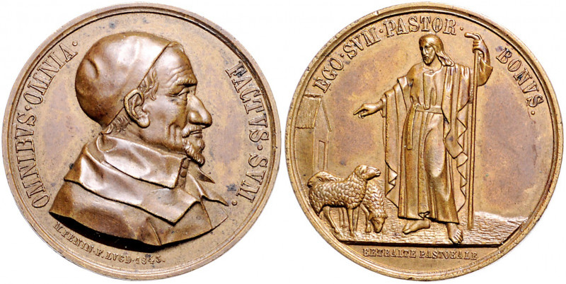 - Religion Bronzemedaille 1843 (v. Penin) auf Vincent de Paul 1581- 1660,französ...