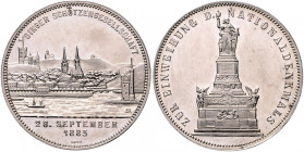- Schützenmedaillen - Bingen Silbermedaille 1883 (v. St/Lauer) auf das Schießen der Schützengesellschaft zur Einweihung des Niederwald-Denkmals Peltze...