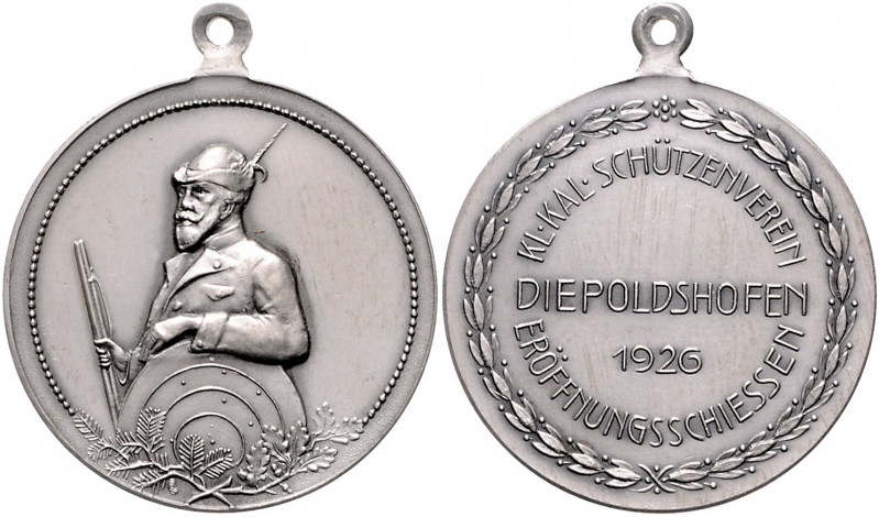 - Schützenmedaillen - Diepoldshofen bei Leutkirch Versilberte Medaille 1926 auf ...