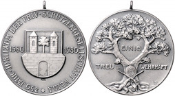 - Schützenmedaillen - Weida Silbermedaille 1930 (v. Wernstein) auf die 350-Jahrfeier der Privilegierten Schützengesellschaft, mit Punze 0,900 
mit Ös...