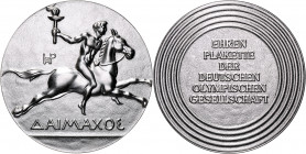 - Sport Ehrenplakette o.J. (v. HAP) der Deutschen Olympischen Gesellschaft DOG, versilberte Bronze 
87,6mm 248,2g vz-st