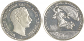 - Allgemeine Medaillen Silbermedaille 1890 (v. Oertel) auf den Erwerb der Insel Helgoland durch das Deutsche Reich Slg. Marienbg. 6942. 
38,3mm 19,8g...