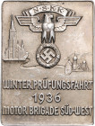 - Allgemeine Medaillen Weißmetallplakette 'NSKK Winter Prüfungsfahrt 1936 - Motor Brigade Süd-West' 
60x80mm 83,2g vz