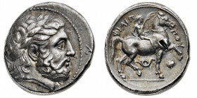 Macedonia
Filippo II (359-336 a.C.) - Tetradramma postumo detabile al periodo 323-315 a.C. - Zecca: Pella - Diritto: testa laureata di Zeus a destra ...