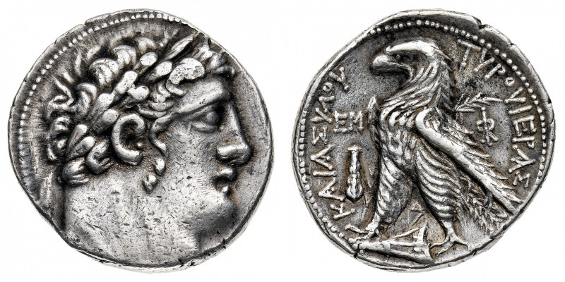 Fenicia
Tiro - Tetradramma (Shekel) databile agli anni 80-79 a.C. - Diritto: te...