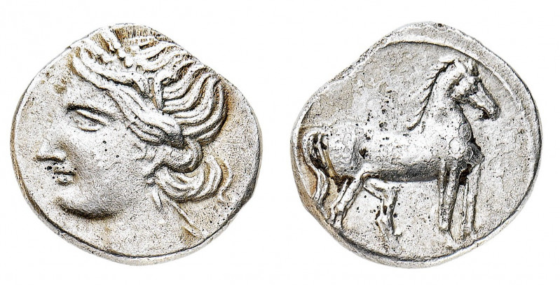 Zeugitania
Cartagine - 1/4 di Shekel databile al periodo 220-210 a.C. - Diritto...