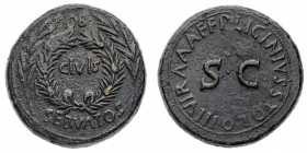 Augusto (27 a.C. - 14 d.C.)
Sesterzio databile al 17 a.C. (P. Licinius Stolo) - Zecca: Roma - Diritto: scudo con iscrizione entro una corona di allor...