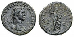 Domiziano (81-96 d.C.)
Asse databile agli anni 90-91 d.C. - Zecca: Roma - Diritto: testa laureata dell'Imperatore a destra - Rovescio: la Virtus stan...