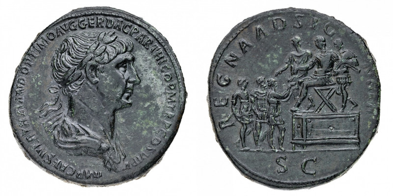 Traiano (98-117 d.C.)
Sesterzio databile al periodo 114-117 d.C. - Zecca: Roma ...