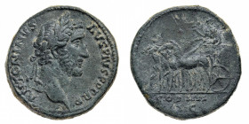 Antonino Pio (138-161 d.C.)
Sesterzio databile al periodo 145-161 d.C. - Zecca: Roma - Diritto: testa laureata dell'Imperatore a destra - Rovescio: A...