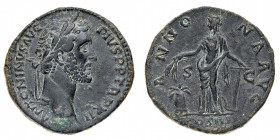 Antonino Pio (138-161 d.C.)
Sesterzio databile agli anni 148-149 d.C. - Zecca: Roma - Diritto: testa laureata dell'Imperatore a destra - Rovescio: l'...