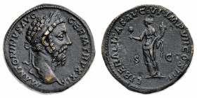 Marco Aurelio (161-180 d.C.)
Sesterzio databile agli anni 174-175 d.C. - Zecca: Roma - Diritto: testa di Marco Aurelio a destra con un accenno di dra...