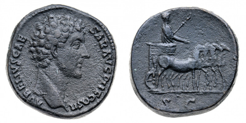 Marco Aurelio (161-180 d.C.)
Sesterzio con il titolo di Cesare databile al 145 ...
