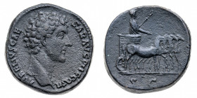 Marco Aurelio (161-180 d.C.)
Sesterzio con il titolo di Cesare databile al 145 d.C. durante il regno di Angonino Pio - Zecca: Roma - Diritto: testa d...