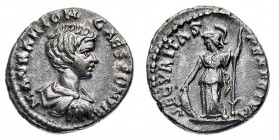 Caracalla (211-217 d.C.)
Denario con il titolo di Cesare databile agli anni 196-197 d.C. durante il regno di Settimio Severo - Zecca: Laodicea ad Mar...