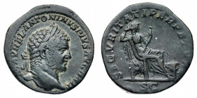 Caracalla (211-217 d.C.)
Sesterzio databile al periodo 210-213 d.C. - Zecca: Roma - Diritto: busto laureato di Caracalla a destra - Rovescio: Securit...