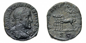 Massimino I (235-238 d.C.)
Sesterzio databile al 235 d.C. - Zecca: Roma - Diritto: busto laureato, drappeggiato e corazzato dell'Imperatore a destra ...