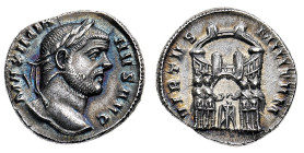 Massimiano Ercole (286-310 d.C.)
Argenteo databile al 294 d.C. - Zecca: Ticinum - Diritto: testa laureata dell'Imperatore a destra - Rovescio: i quat...