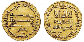 Califfato Abbaside
Primo periodo - Ja'far (170-187 AH) - Dinar 184 AH - Zecca: Misr (al Fustat) - Diritto: legenda cufica su linee orizzontali - Rove...