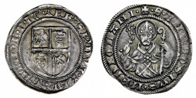 Ducato di Milano
Francesco Sforza (1450-1466) - Grosso - Diritto: stemma inquartato - Rovescio: Sant'Ambrogio tiene uno staffile nella mano destra e ...