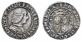 Ducato di Milano
Galeazzo Maria Sforza (1466-1476) - Mezzo Testone - Diritto: busto corazzato del Duca a destra - Rovescio: stemma sormontato dalla c...