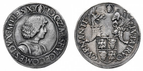 Ducato di Milano
Gian Galeazzo Maria Sforza con la reggenza di Ludovico Maria Sforza (1480-1494) - Testone - Diritto: busto corazzato di Gian Galeazz...