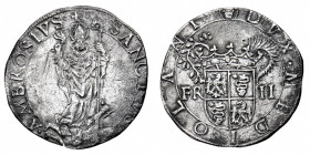 Ducato di Milano
Francesco II Sforza (1521-1535) - Grosso da 15 Soldi - Diritto: stemma coronato affiancato da un ramo di palma e un ramo d'ulivo - R...