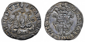 Ducato di Milano
Francesco II Sforza (1521-1535) - Grosso da 10 Soldi semprevivo - Diritto: tre monticelli di semprevivo con rosette ai lati - Rovesc...