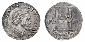 Ducato di Milano
Carlo V Imperatore (1535-1556) - Quarto di Scudo - Diritto: busto laureato e paludato di Carlo V a destra - Rovescio: le Colonne d'E...
