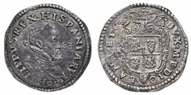 Ducato di Milano
Filippo II di Spagna (1556-1598) - Scudo o Ducatone 1588 - Diritto: busto corazzato con gorgiera di Filippo II a destra - Rovescio: ...
