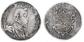 Ducato di Milano
Filippo III di Spagna (1598-1621) - 100 Soldi o Filippo 1605 - Diritto: busto paludato e corazzato di Filippo III a destra con il co...