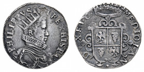 Ducato di Milano
Filippo IV di Spagna (1621-1665) - Ducatone 1622 - Diritto: busto radiato paludato e corazzato di Filippo IV a destra con il collare...