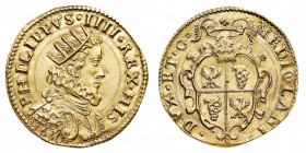 Ducato di Milano
Filippo IV di Spagna (1621-1665) - 2 Doppie 1630 - Diritto: busto radiato e corazzato di Filippo IV a destra con il collare alla spa...
