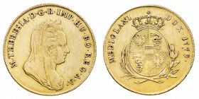 Ducato di Milano
Maria Teresa d'Asburgo (1740-1780) - 2 Doppie 1779 - Diritto: busto velato di Maria Teresa a destra - Rovescio: stemma coronato d'Au...