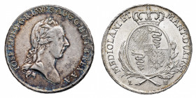 Ducato di Milano
Giuseppe II d'Asburgo (1780-1790) - Scudo 1784 - Diritto: effigie laureata di Giuseppe II a destra - Rovescio: stemma coronato d'Aus...