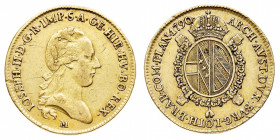 Ducato di Milano
Giuseppe II d'Asburgo (1780-1790) - Sovrana 1790 - Zecca: Milano - Diritto: effigie di Giuseppe II a destra - Rovescio: stemma coron...
