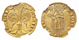 Stati Pontifici
Urbano V (1362-1370) - Fiorino a imitazione del tipo fiorentino NGC MS 62 - Zecca: Avignone - Diritto: giglio fiorentino - Rovescio: ...