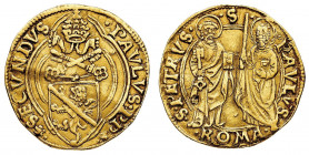 Stati Pontifici
Paolo II (1464-1471) - Ducato - Zecca: Roma - Diritto: stemma sormontato dalle chiavi decussate e dalla tiara in doppia cornice quadr...