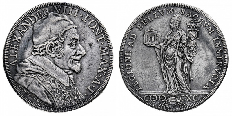 Stati Pontifici
Alessandro III (1689-1691) - Piastra 1690 Anno I - Zecca: Roma ...