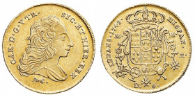 Regno di Napoli
Carlo III di Borbone (1734-1759) - 6 Ducati 1749 NGC AU 55 - Zecca: Napoli - Diritto: busto paludato del Re a destra - Rovescio: stem...