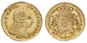 Regno di Napoli
Carlo III di Borbone (1734-1759) - 6 Ducati 1750 - Zecca: Napoli - Diritto: busto giovanile del Re a destra - Rovescio: stemma corona...