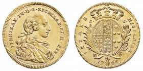 Regno di Napoli
Ferdinando IV di Borbone (1749-1799) - 6 Ducati 1768 NGC AU 58 - Zecca: Napoli - Diritto: busto giovanile del Re a destra - Rovescio:...