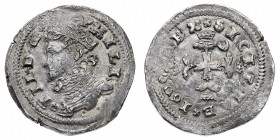 Regno di Sicilia
Filippo III di Spagna (1598-1621) - 3 Tarì 1609 - Zecca: Messina - Diritto: busto coronato del Re a sinistra - Rovescio: croce sormo...