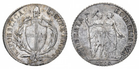 Repubblica Ligure (1798-1805)
4 Lire 1798 NGC MS 63 - Zecca: Genova - Diritto: stemma di Genova su fascio tra due rami di alloro e di palma - Rovesci...