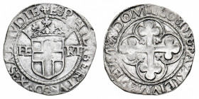 Emanuele Filiberto (1553-1580)
4 Grossi 1558 senza segno di zecca - Diritto: stemma di Casa Savoia coronato e affiancato ai lati dal motto FERT - Rov...