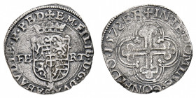 Emanuele Filiberto (1553-1580)
Bianco da 4 soldi 1572 - Zecca: Chambéry - Diritto: stemma di Casa Savoia coronato e affiancato ai lati dal motto FERT...