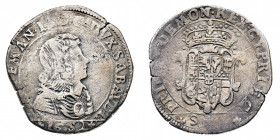 Carlo Emanuele II (1638-1675)
Con il titolo di Duca (1648-1675) - Mezza Lira 1652 - Zecca: Torino - Diritto: busto del Duca a destra - Rovescio: stem...