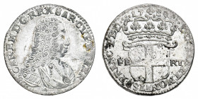 Carlo Emanuele III (1730-1773)
5 Soldi I tipo 1739 - Zecca: Torino - Diritto: busto del Re a destra - Rovescio: stemma coronato e affiancato ai lati ...